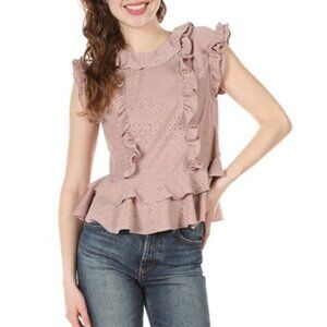 VON MAUR: Mauve Ruffle Tank